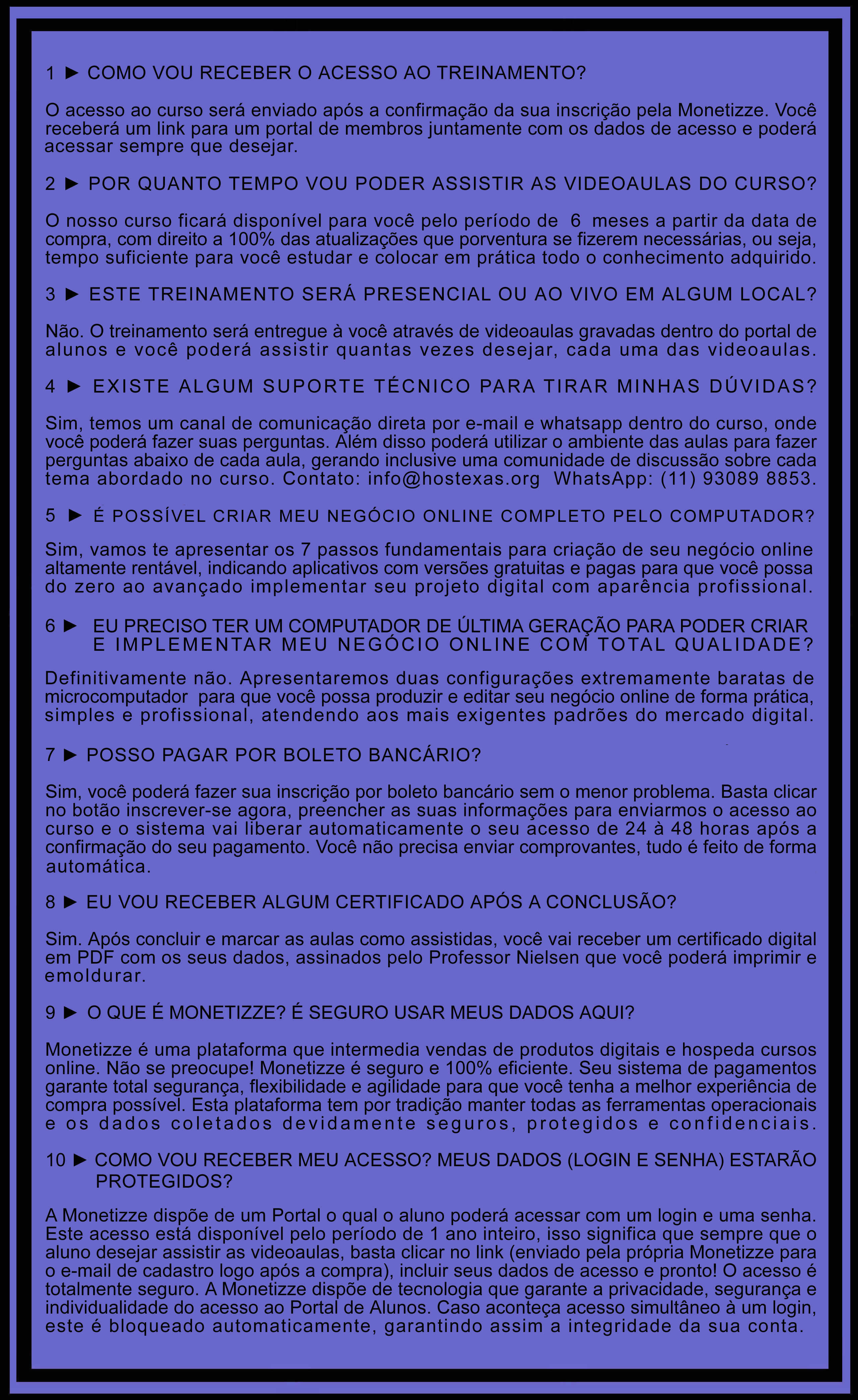 Perguntas Frequentes – Conteúdo