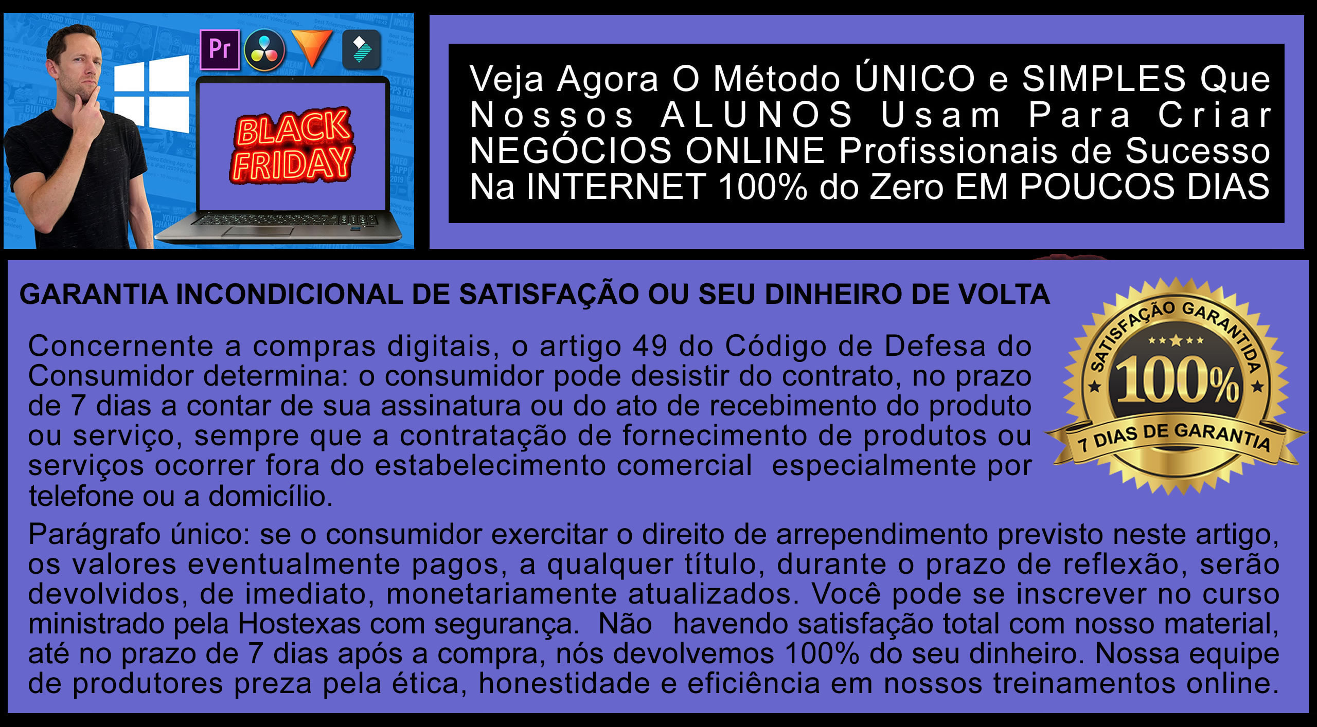 Garantia Incondicional de 7 Dias – Hostexas